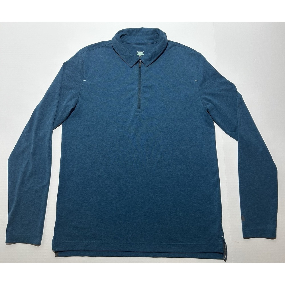 Stio Sweater Mens Size Medium Long Sleeve 1/4 Zip Sweatshirt Blue Outdoors EUC